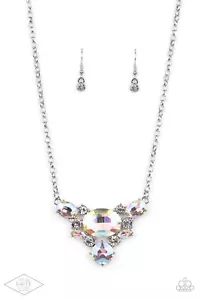 ~Incoronazione Cosmica~ Collana Multi Iridescente con Orecchini Paparazzi Gioielli - Foto 1 di 3