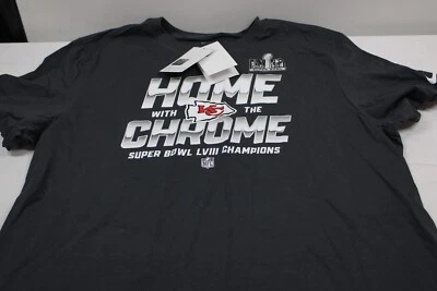 Camiseta Nike Super Bowl 58 para hombre XL Kansas City Chiefs Home With The Chrome nueva Foto 1 de 4