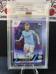 2022-23 Topps UEFA club competiotions - PURPLE Kevin De Bruyne #33 AGS 10 - Picture 1 of 2
