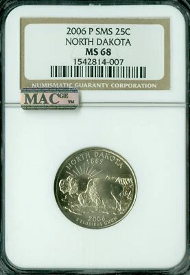 2006 P NEBRASKA QUARTER NGC MS68 SMS 2ND FINEST MAC SPOTLESS * - Image 1 of 4