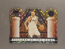 2022-23 Panini Crown Royale Pillars of the Game #5 Luka Doncic /75 Blue Die Cut