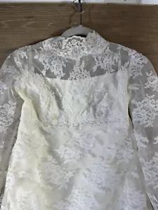 Brautkleid Alfred Angelo Original von Edythe Vincent Vintage 60er Größe 7 - Bild 1 von 18