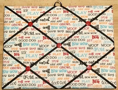 French Bulletin Board Photo Memo White Dog Words Phrases Print 11.8 x 15.7 inch - Image 1 of 3