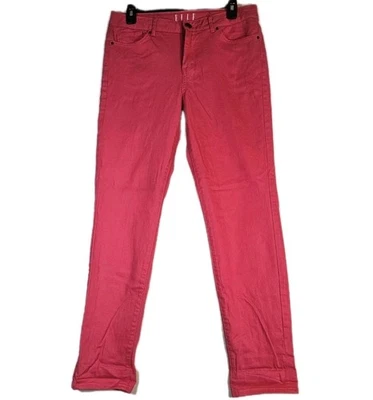 ELLE Women's Size 8 Pink Denim Skinny Jeans Cute Preppy Ankle  - Image 1 of 4