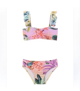 PQ Swim Little Girls Flutter Bikini Set SZ 12 NWT - Picture 1 of 4