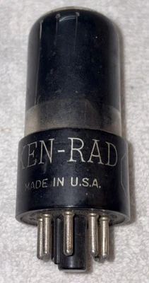 Ken-Rad VT-231 JAN CKR 6SN7GT Black Plate Copper Post Tube Amplitrex Test Strong - Image 1 of 4