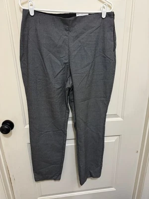 Pantalones ajustados Nine West para mujer blancos y negros con cremallera lateral a cuadros talla 14 nuevos con etiquetas Foto 1 de 2