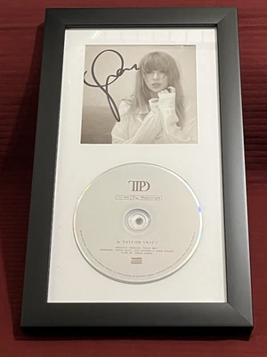 TAYLOR SWIFT SIGNED & FRAMED TTPD CD DISPLAY THE TORTURED POETS AUTOGRAPH COA A - Image 1 of 4