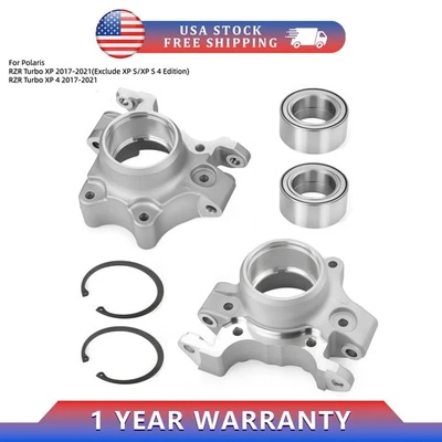 Left + Right Wheel Bearing Carrier & Bearings for Polaris 2017-2021 RZR XP Turbo Foto 1 de 4