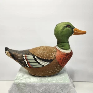 Vintage Mallard Duck Hand Stuffed Plush Decorative Pillow - Picture 1 of 9