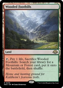 MTG English Wooded Foothills NM Normal Modern Horizons 3 - Picture 1 of 1