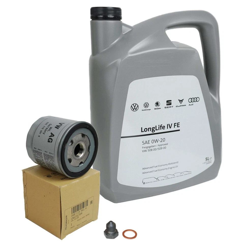 Original Ölwechselkit mit 5L 0W-20 FÜR AUDI CURPA SEAT SKODA VW 1.0 1.5 TSI - Bild 1 von 1