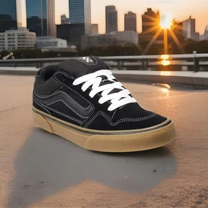 Vans Caldrone Men's Shoes Size 10.5 Sneakers Suede mesh Skateboard Black 🛹 - Picture 1 of 5