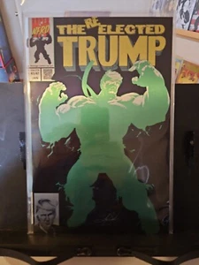 RARE SILVER Metal Donald Trump HULK 377 BLACK Homage COMIC - Picture 1 of 1