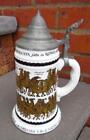 Lidded Beer Stein Royal Procession of Duke of Aragon Made in Germany 1970's
