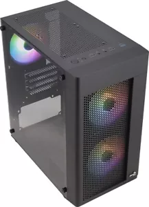 4711099471799 Aerocool HEXFORMBKV2 Micro ATX PC Case 3 Fans FRGB Black Aerocool - Picture 1 of 9