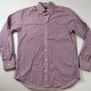 Vineyard Vines Shirt Me Medium rosa kariert schmale Passform Walhemd Langarm - Bild 1 von 10