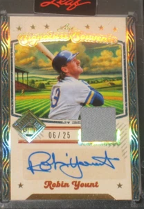 Robin Yount 2025 Leaf Seasons In Sun Signature Souvenir Autograph Jersey (6/25) - Picture 1 of 2