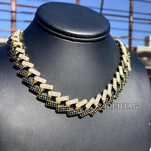 ICED BLING-ED OUT MIAMI CUBAN CHOKER LINK HIP HOP COLORFUL TRENDY NECKLACE CHAIN - Picture 1 of 13