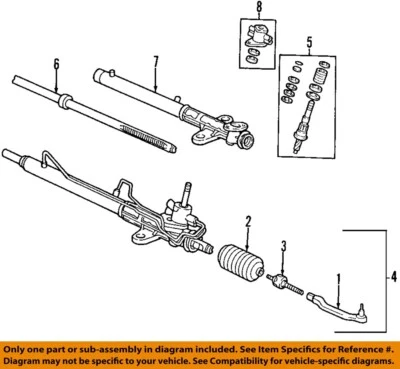 Used Rack and Pinion Assembly fits: 2007 Hyundai Sonata Power Rack and Pinion Gr Foto 1 de 2