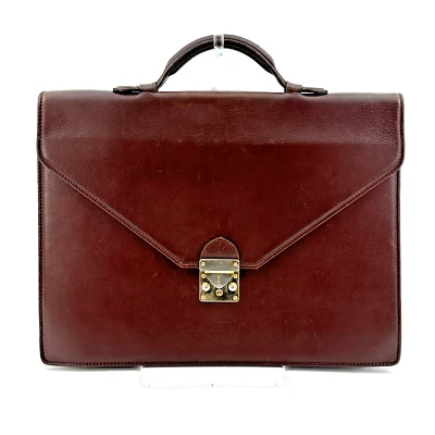 Bolso de negocios de cuero YSL Yves Saint Laurent Foto 1 de 4