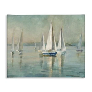Stupell Industries Traditional Sailboats Water Lake Relaxed Nautical Painting... - Picture 1 of 8
