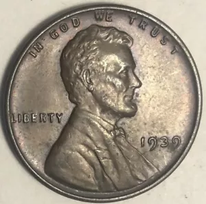 1939 Lincoln Wheat Cent AU condition nice looking coin. - Picture 1 of 2
