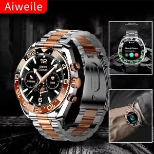 Men's Military Stainless Steel Waterproof Call Bluetooth Smart Watch - Picture 1 of 29
