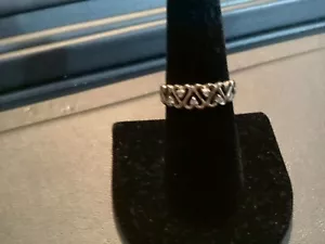 RING HEARTS WITH STONES 14 K YELlOW GOLD - Picture 1 of 6