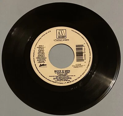 Boyz II Men " A Song for Mama / Instrumental  "  45 vinyl record - Image 1 of 2