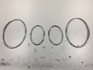 HEAD LAMP RIMS SET FOR '1997-'2003 MERCEDES BENZ W208 CLK-CLASS CHROME - Imagen 1 de 2