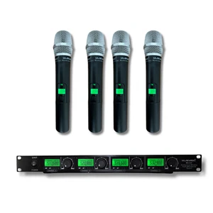 Sistema de micrófono inalámbrico de mano MUSYSIC MU-U4H profesional de 4 canales UHF - Imagen 1 de 6