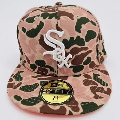 Chicago White Sox Hat Cap Fitted 7 5/8  Duck Camo New Era 59FIFTY - Image 1 of 4
