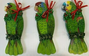 PARROT Christmas Ornament Spectacled Blue-Fronted Amazon Bird Holiday Decoration - Picture 1 of 3