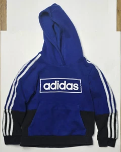 Adidas Hoodie Kids Boys Youth Size 6 or Small, Blue Pullover - Picture 1 of 6