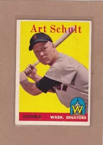 1958 TOPPS BASEBALL ART SCHULT #58 SENATOREN EX * A22674 - Bild 1 von 1