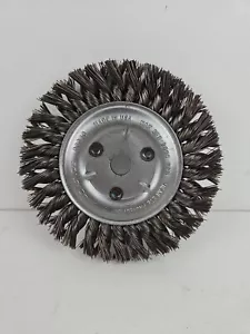 6" GROB GEKNOTET KNOTEN DRAHT RADBÜRSTE GROB 1/2"-5/8" Dorn Neu - Bild 1 von 7