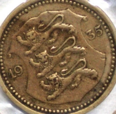 1935  ESTONIA 20 Senti Coin , One Year Mintage - 166 - Image 1 of 4
