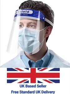 UK Seller 10PCS Face Visor Anti Droplet Protect Foam Headband Transparent Shield - Picture 1 of 4