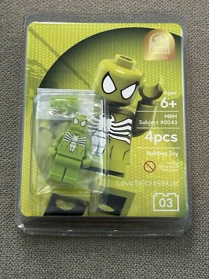LEGO CUSTOM Spiderman Venom Symbiote SDCC MRM MuddyRiver Minifig LIME GREEN NEW - Image 1 of 3