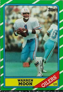 Warren Moon 1986 Topps #350 Houston Oilers Football Card HOF Excellent Cond - Picture 1 of 2