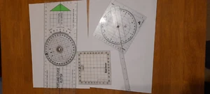 Portland coarse plotter nautical navigation tool - Picture 1 of 6