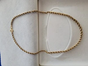 Damen u.Herren Kordel Halskette 750 Gelbgold 8,62 Gramm 45,5 cm Länge - Bild 1 von 9