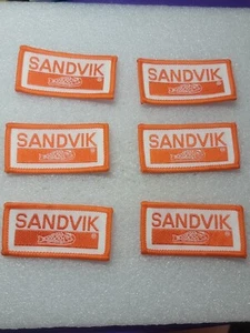 Lote De Colección de 6 SANDVIK Swedish Manufacturing Company Logo Coser Parche Naranja - Imagen 1 de 2