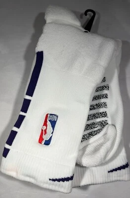 Calcetines de baloncesto Nike NBA - blanco/púrpura - XL (hombres 12-15) - PSK654-111 Foto 1 de 3