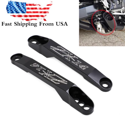Pair Rear Adjustable Lowering Link Kit For Kawasaki Ninja ZX14R Concours ZG1400 Foto 1 de 4