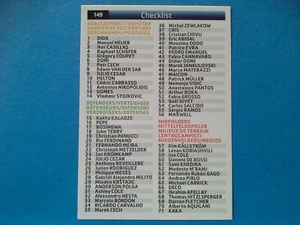 Panini Trading Cards Champions League 2007-08 n.149 Checklist - Imagen 1 de 1