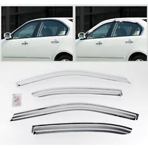 2006-2010 Optima/Magentis/Lotze Chrome Sun Shade Rain Guard Door Visor Trim K643 - Picture 1 of 7