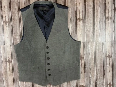 Rag & Bone Navy Blue Linen Cotton Blend Vest Waistcoat Size 40 / M USA Made NWOT - Image 1 of 4