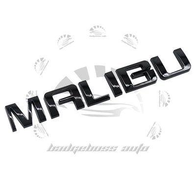 Rear Tailgate For Malibu Letter Nameplate Decoration Glossy Black Emblem Foto 1 de 3